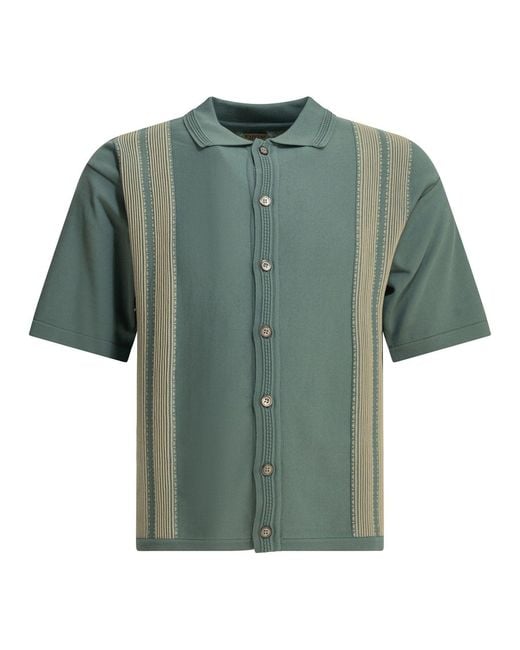 Kapital Green Tennessee Aloha Polo Shirt for men