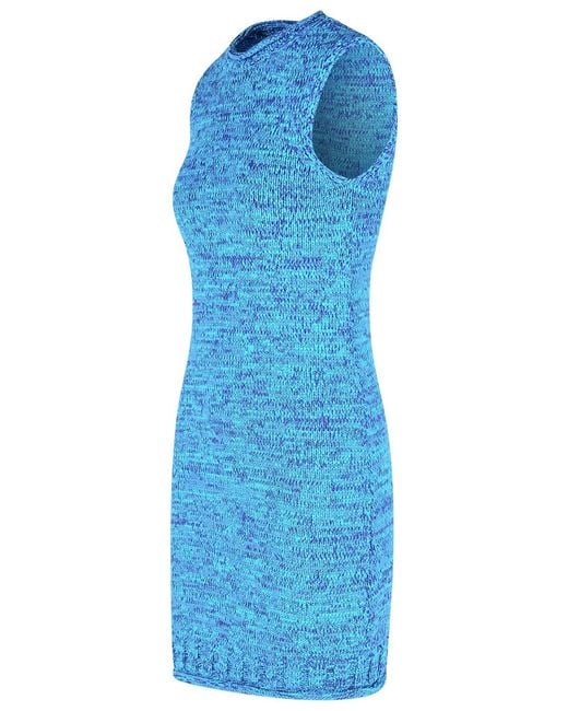 J.W. Anderson Blue 'Space Dye' Cotton Blend Dress