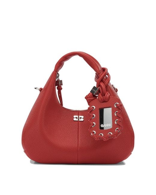 Ganni Red Recycled Polyester Handbag