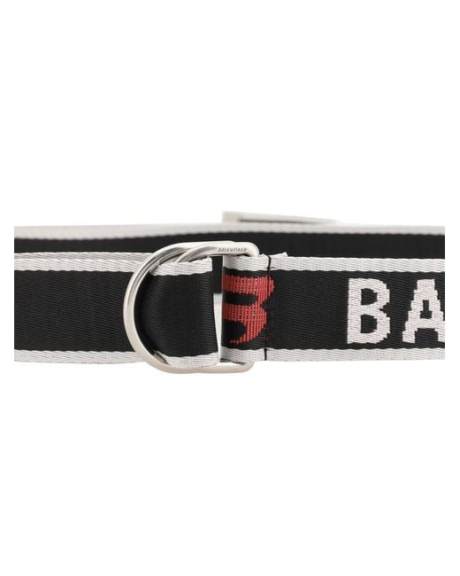 Balenciaga White D-Ring Belt for men