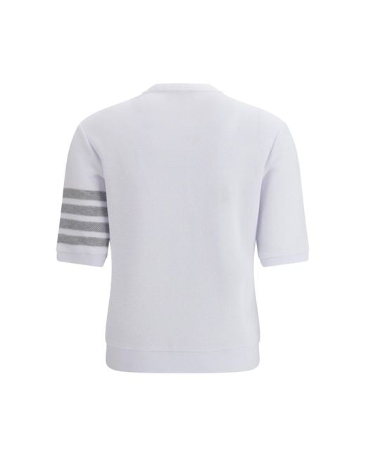 Thom Browne White Cotton T-Shirt