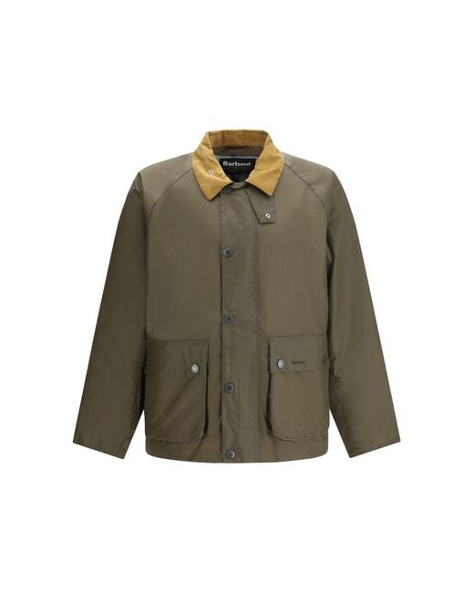 Barbour Green Wax Jacket Modern Bedale Beech for men
