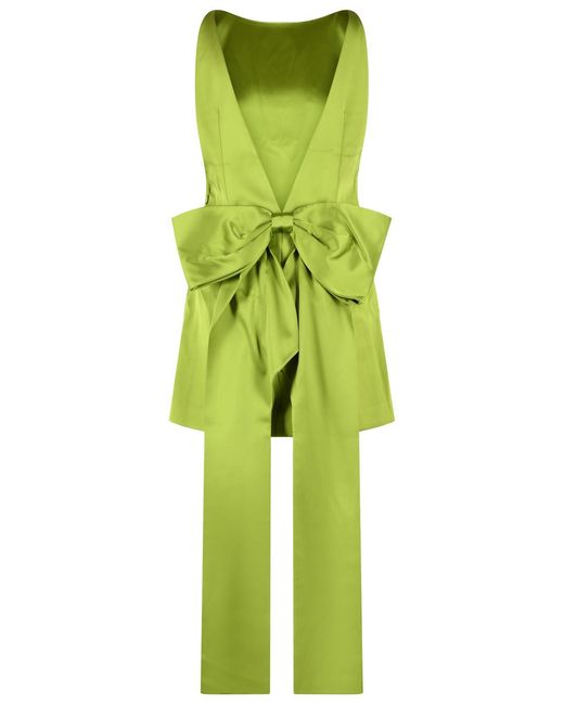 Self-Portrait Green Amibo Mini Dress