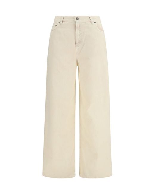 Golden Goose Deluxe Brand Natural Wide-Leg Cotton Denim Jeans