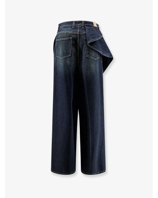 Dior Blue Dior Draped Flared Jeans