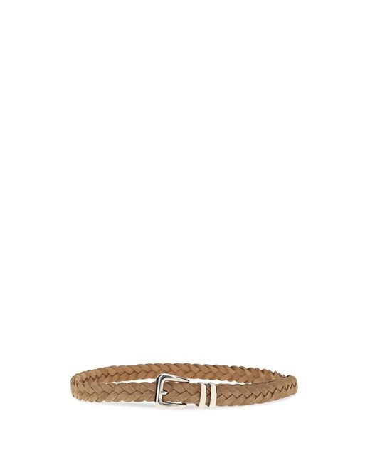 Brunello Cucinelli Multicolor Woven Leather Belt for men