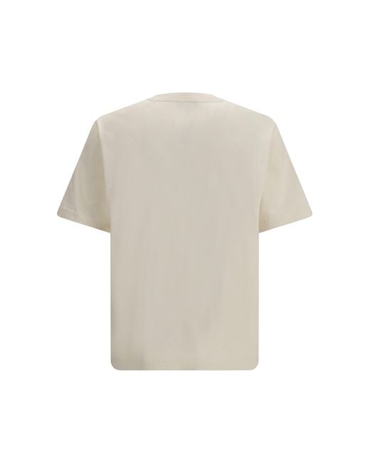 Maison Kitsuné White Cotton T-Shirt Noble for men
