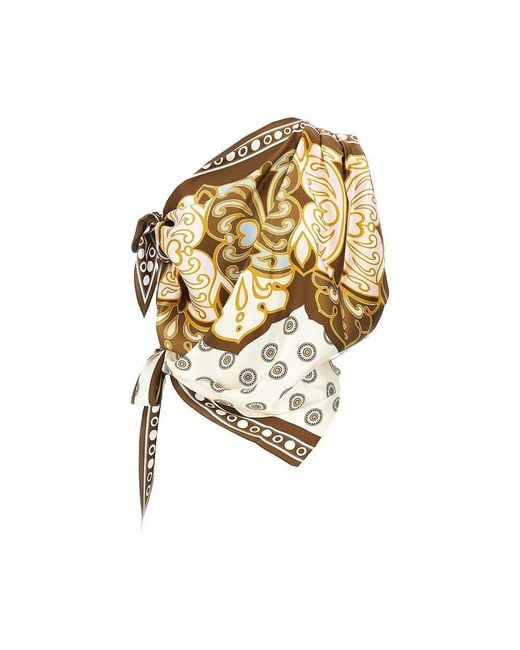 LaDoubleJ Metallic Silk 'Full-On' Foulard Top