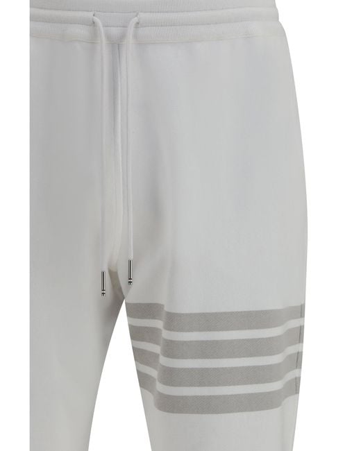 Thom Browne Gray Cotton Sweatpants for men