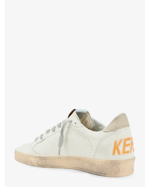 Golden Goose Deluxe Brand White Deluxe Brand Ballstar Leather Sneakers With Iconic Side Logo for men