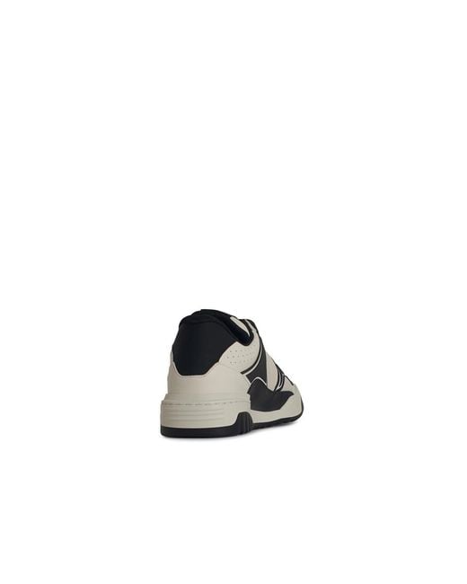 Philipp Plein White 'Hexagon' Leather Sneakers for men