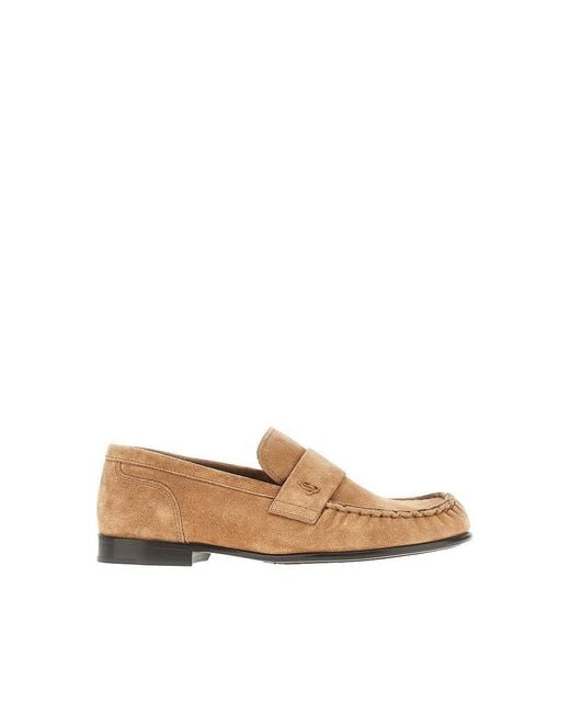 Jimmy Choo Natural 'Ellis' Suede Leather Loafers