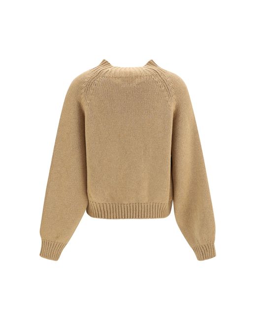 Khaite Natural Cain Cashmere Sweater Biscotti