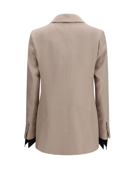 Max Mara Natural Feltro Silk Blazer