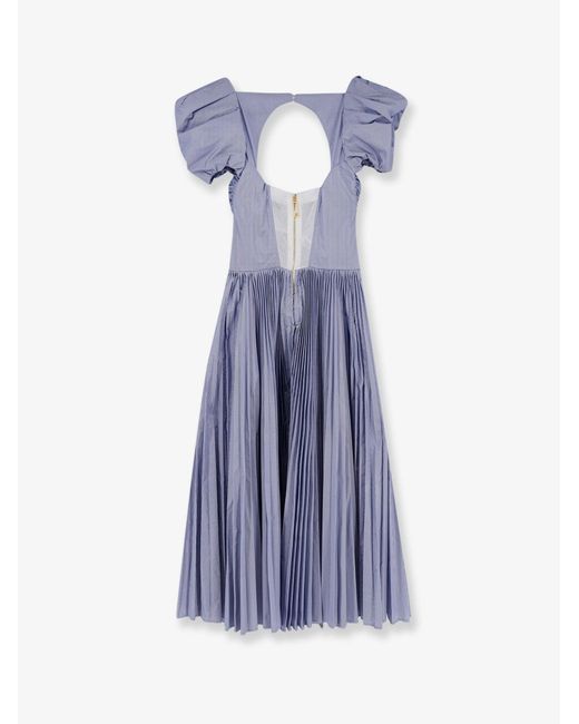 Elisabetta Franchi Blue Daily Pleated Dress