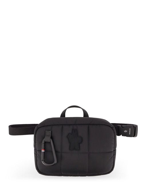 Moncler Black Nylon Belt Bag With Embossed Logo