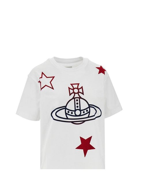Vivienne Westwood White 'Orb And Stars' T-Shirt