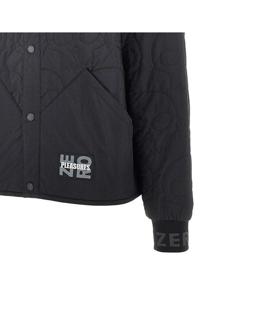 Pleasures Black 'Thomas' Quilted Jacket for men