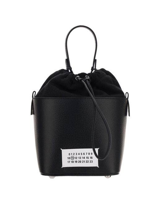 Margiela Black Leather Bucket Bag