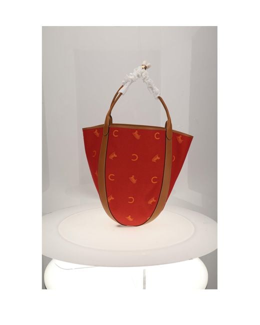 Céline White Large Drop Bucket