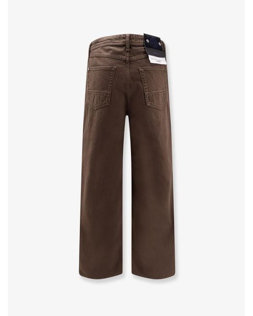 Stone Island Brown Loose Fit Denim Jeans for men