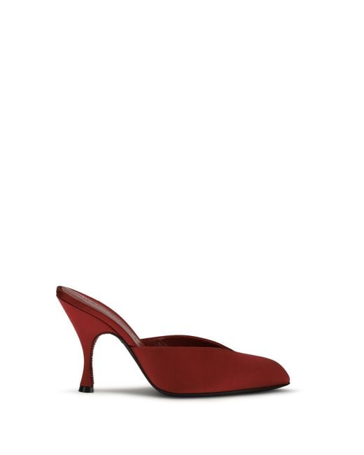 Herbert Levine Red Mules Sitting Pretty