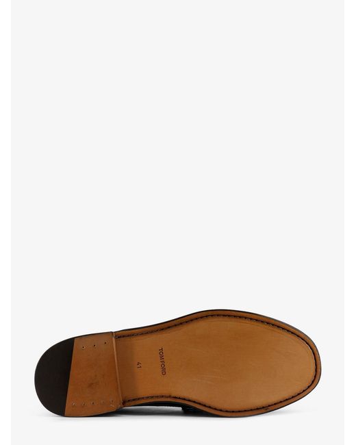 Tom Ford Black Flat Shoes Pelle for men