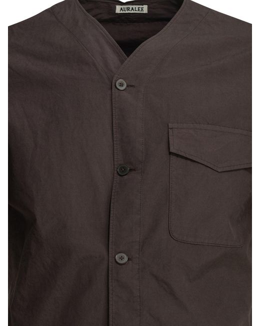 Auralee Gray Finx Casual Shirt Dark for men