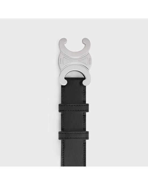 Céline Black Triomphe Belt for men