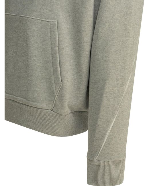 Givenchy Gray Couture Seam Contrast Stitching Hoodie for men