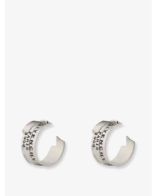 Givenchy White Tape Earrings