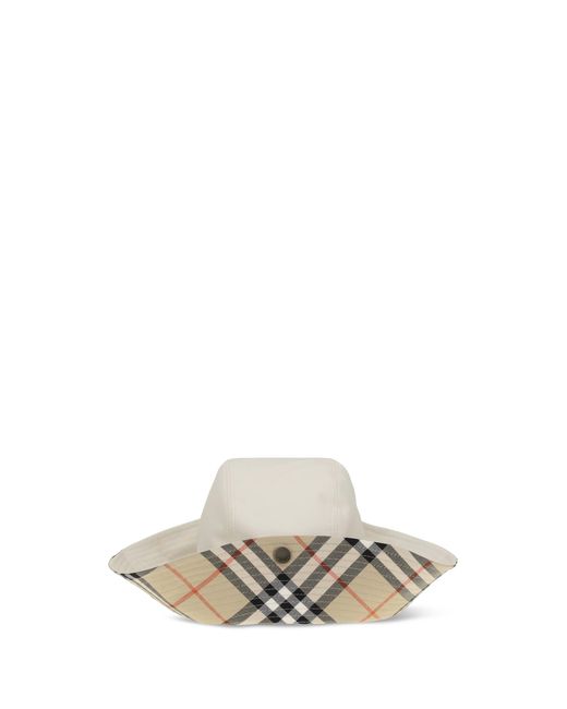 Burberry White Check Bucket Hat