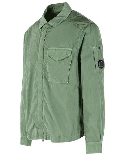 C P Company Green Polyamide Jacket for men