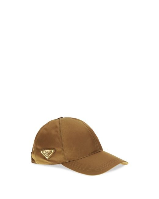 Prada Brown Logoed Baseball Hat