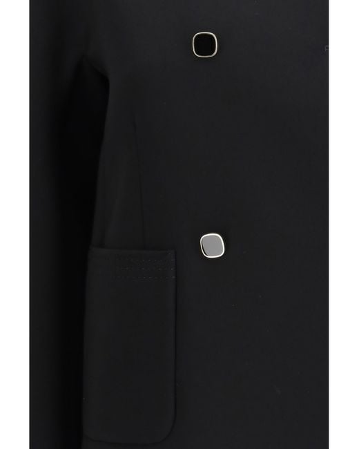 Max Mara Black Boxy Cady Jacket