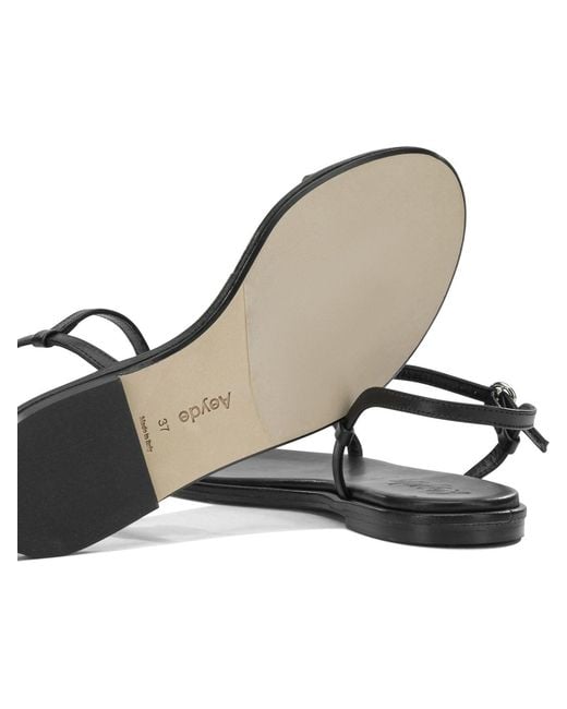 Aeyde White "Nettie" Flat Sandals