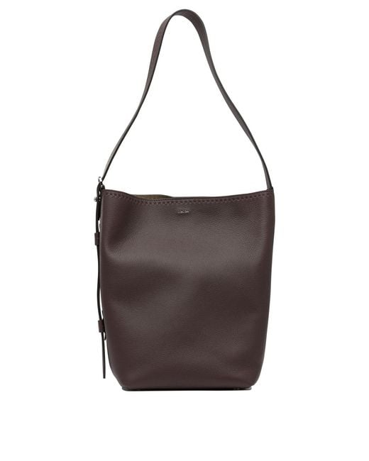 Max Mara Brown Archetipo Shoulder Bags Bordeaux