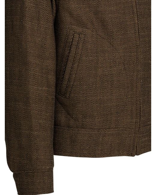 Visvim Brown Linen Wool Jacket for men