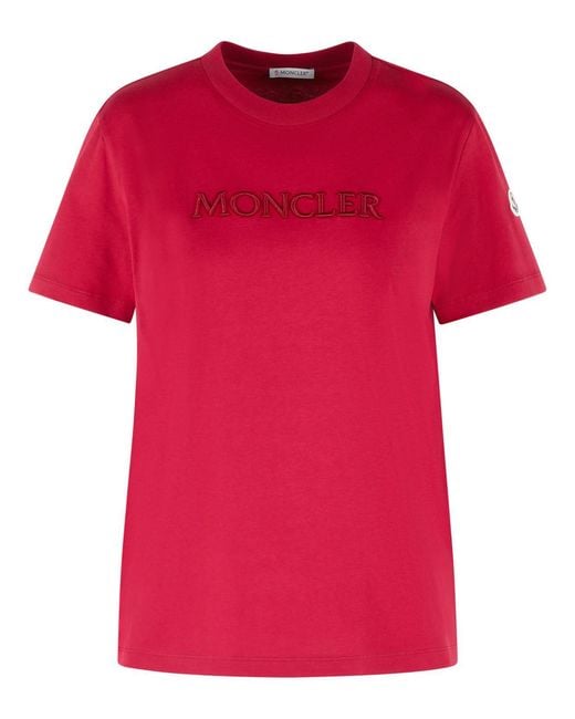 Moncler Red Cherry Cotton T-Shirt