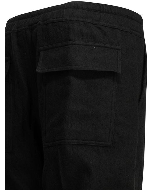 Rick Owens Black "Dietrch Drawstrings" Parachute Pants