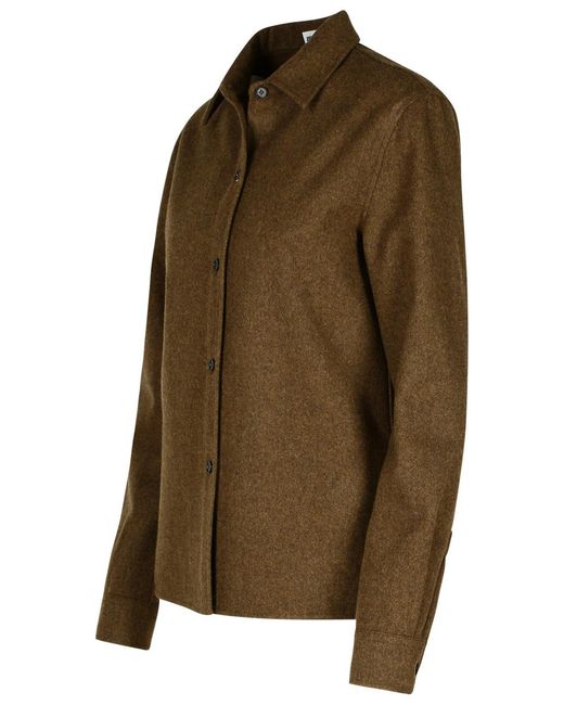 Jil Sander Green Wool Shirt