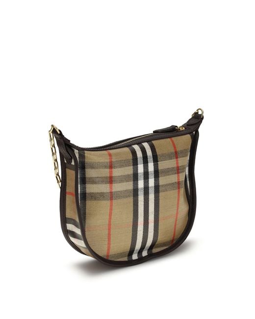 Burberry White Mini Highlands Chain Shoulder Bag