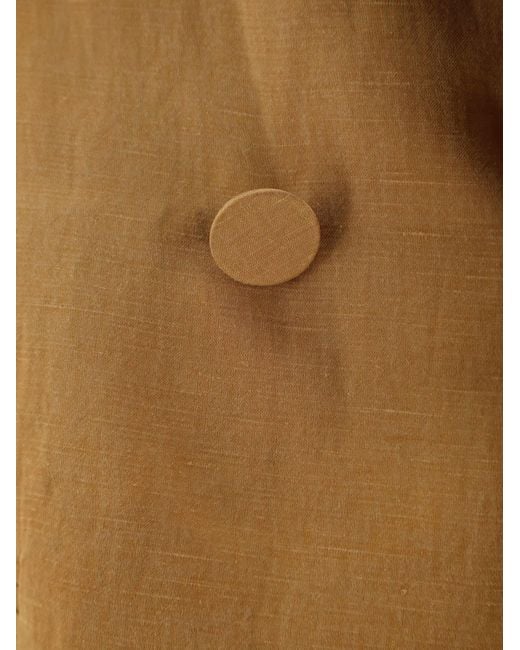 Alysi Natural Blazer Double-Breasted Lyocell-Linen