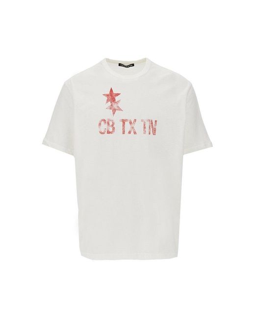 Cole Buxton White 'Cb Tx Tn' T-Shirt for men