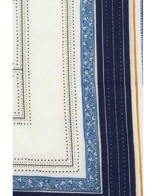 Totême Blue Monogram Scarf