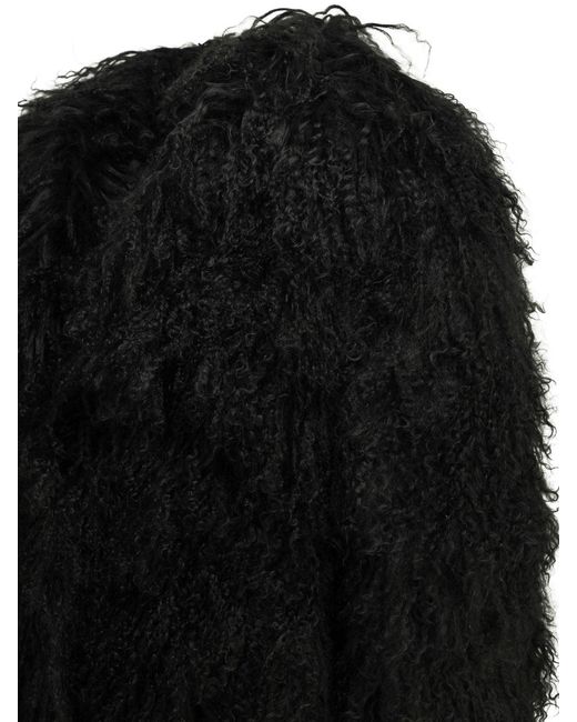 FURECO Black Fur Short Coat