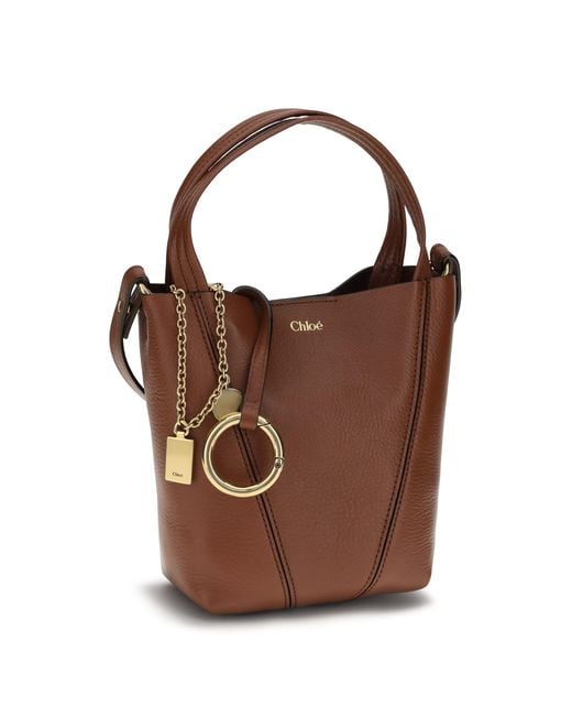 Chloé Brown Chloé Spin Shoulder Bag