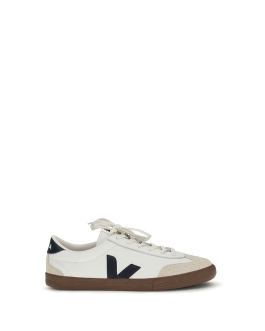 Veja White Volley Sneakers Nautico Bark for men