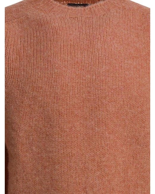 Beams Plus Brown Shaggy Bernard Knitwear for men