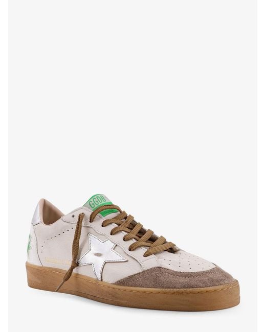 Golden Goose Deluxe Brand Brown Deluxe Brand Ball Star Leather Sneakers for men